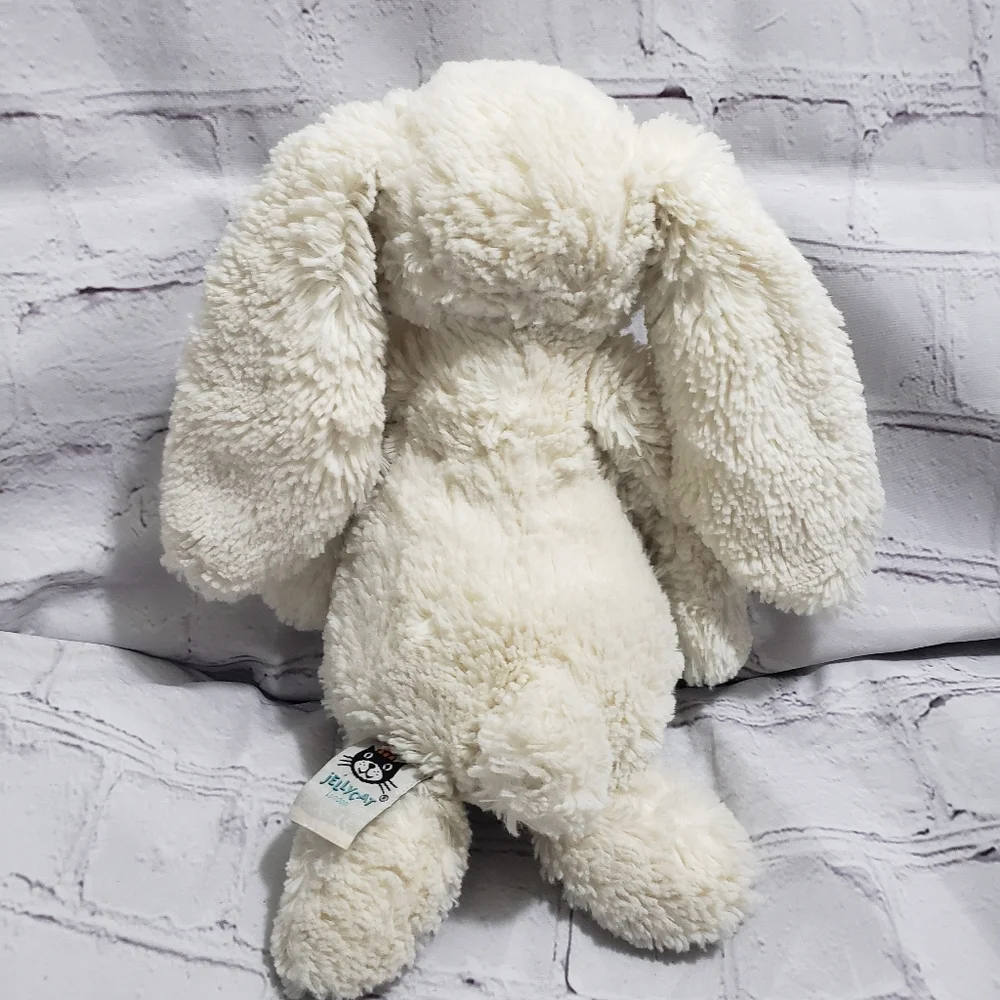 ๐SOLD๐ Jellycat Bashful Bunny Medium Cream 10" Stuffed Animal Toy Lovey Floppy - Picture 5 of 9